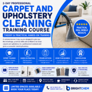 2 Day Carpet & Upholstery Cleaning Training Course 15th & 16th June