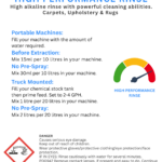 High performance rinse label