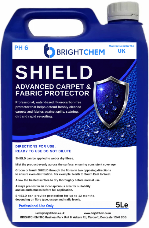 Shield 125x180 5L on bottle SHIELD Advanced Carpet & Fabric Protector 5L - Image 1